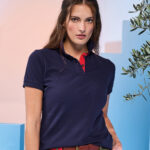Women's contrast polo