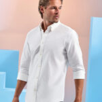 Mens cotton long sleeve Oxford shirt