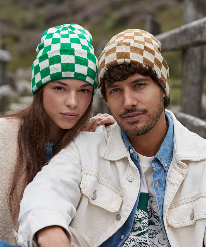 Checkerboard beanie