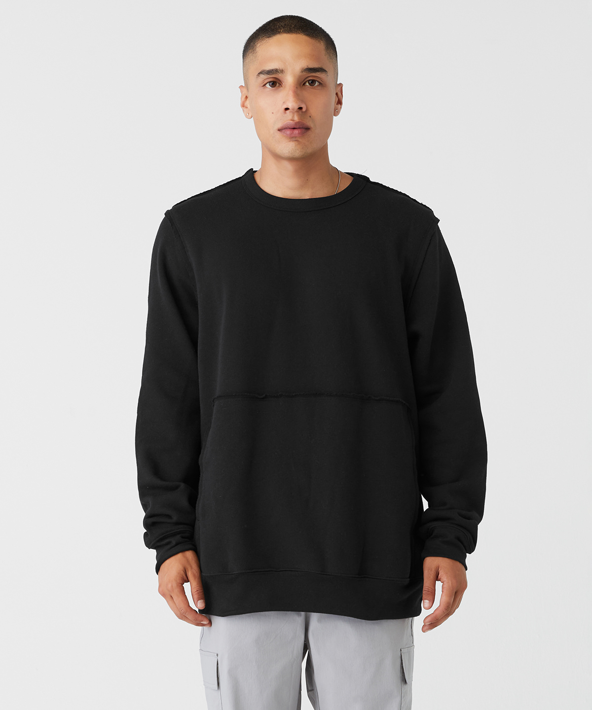 Unisex raw-seam crew pullover 1 Unisex raw-seam crew pullover