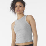 Womens micro rib racer tank