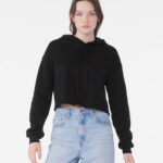 Women's cropped fleece hoodie