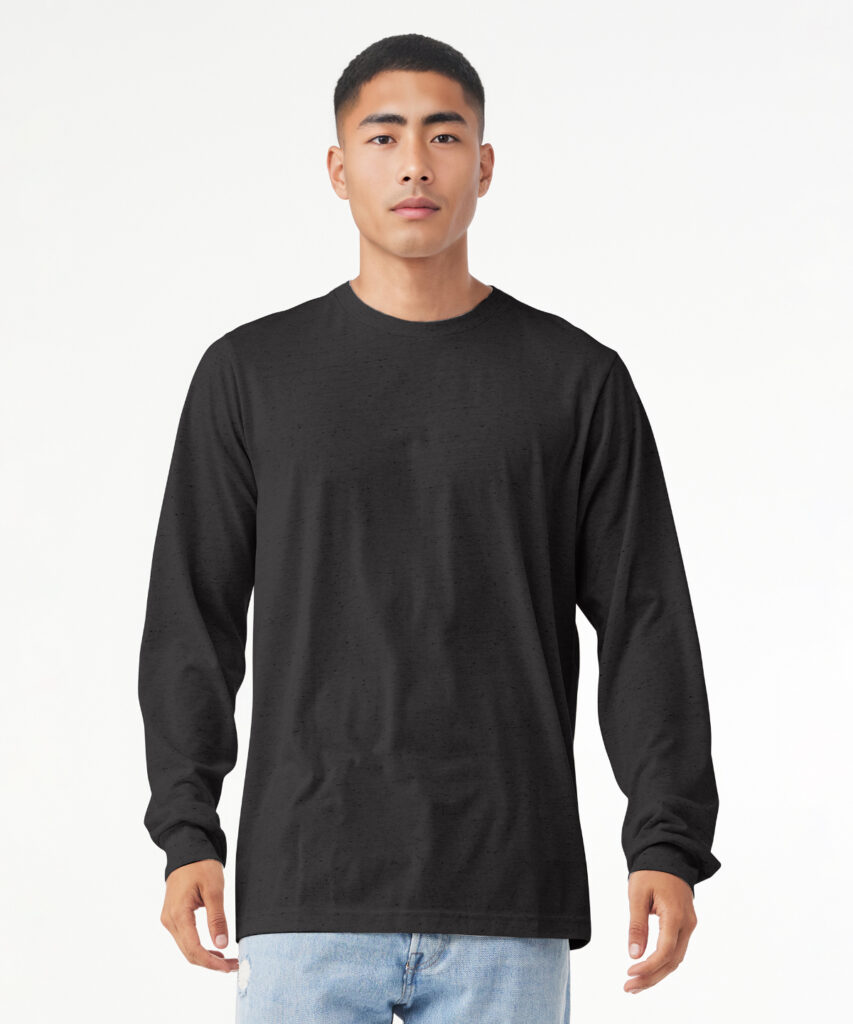 Unisex heather CVC long sleeve t-shirt