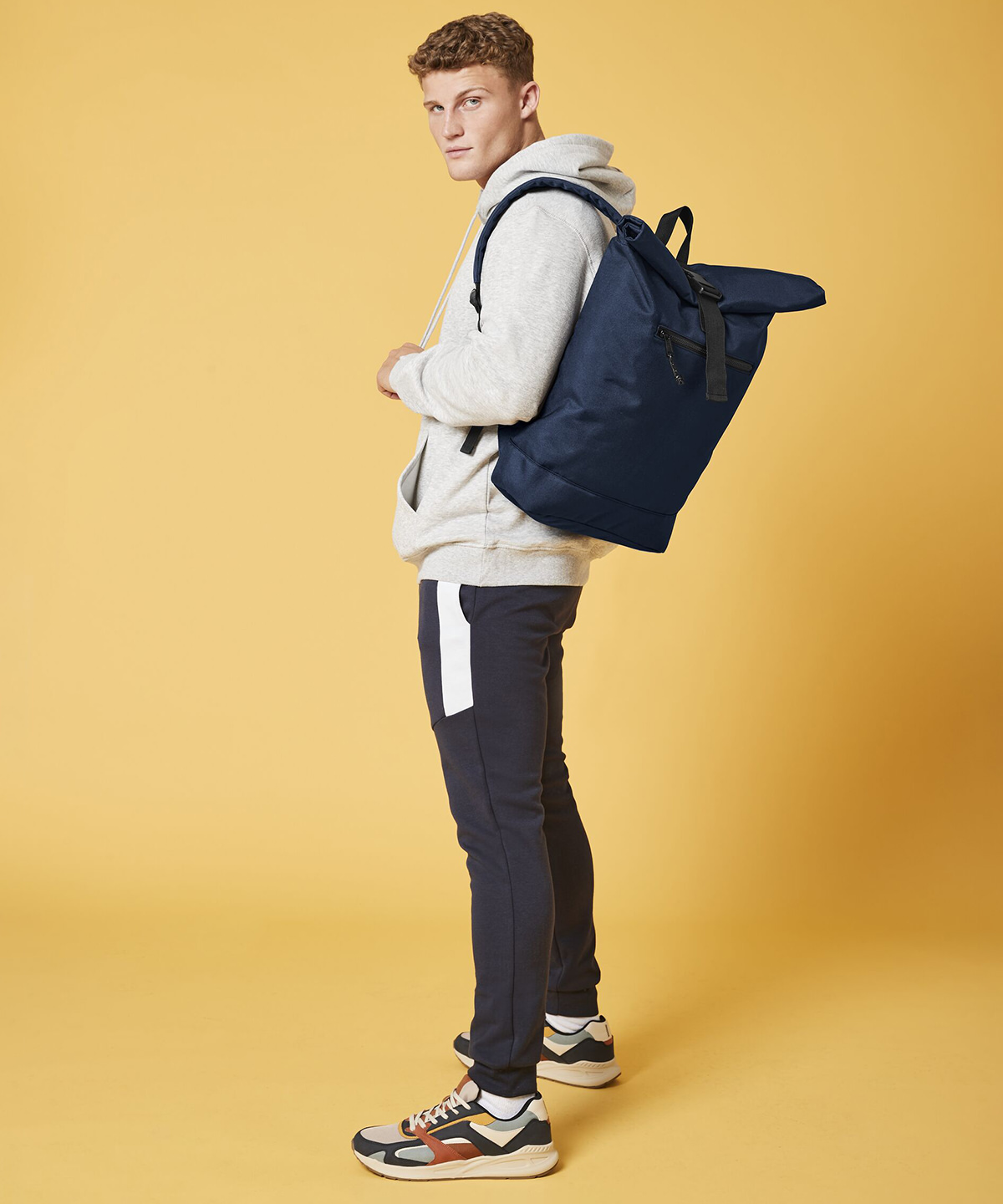 Recycled rolled-top backpack 1 Recycled rolled-top backpack