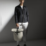 Matte PU rolltop backpack