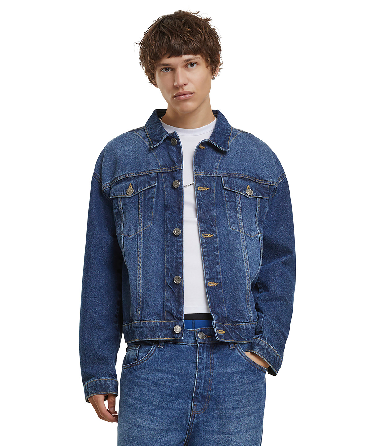 Heavy ounce boxy denim jacket 1 Heavy ounce boxy denim jacket