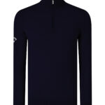 Ribbed ¼ zip Merino sweater