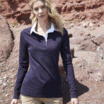 Women's long sleeve plain rugby shirt
