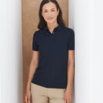 Womens recycled polyester polo shirt