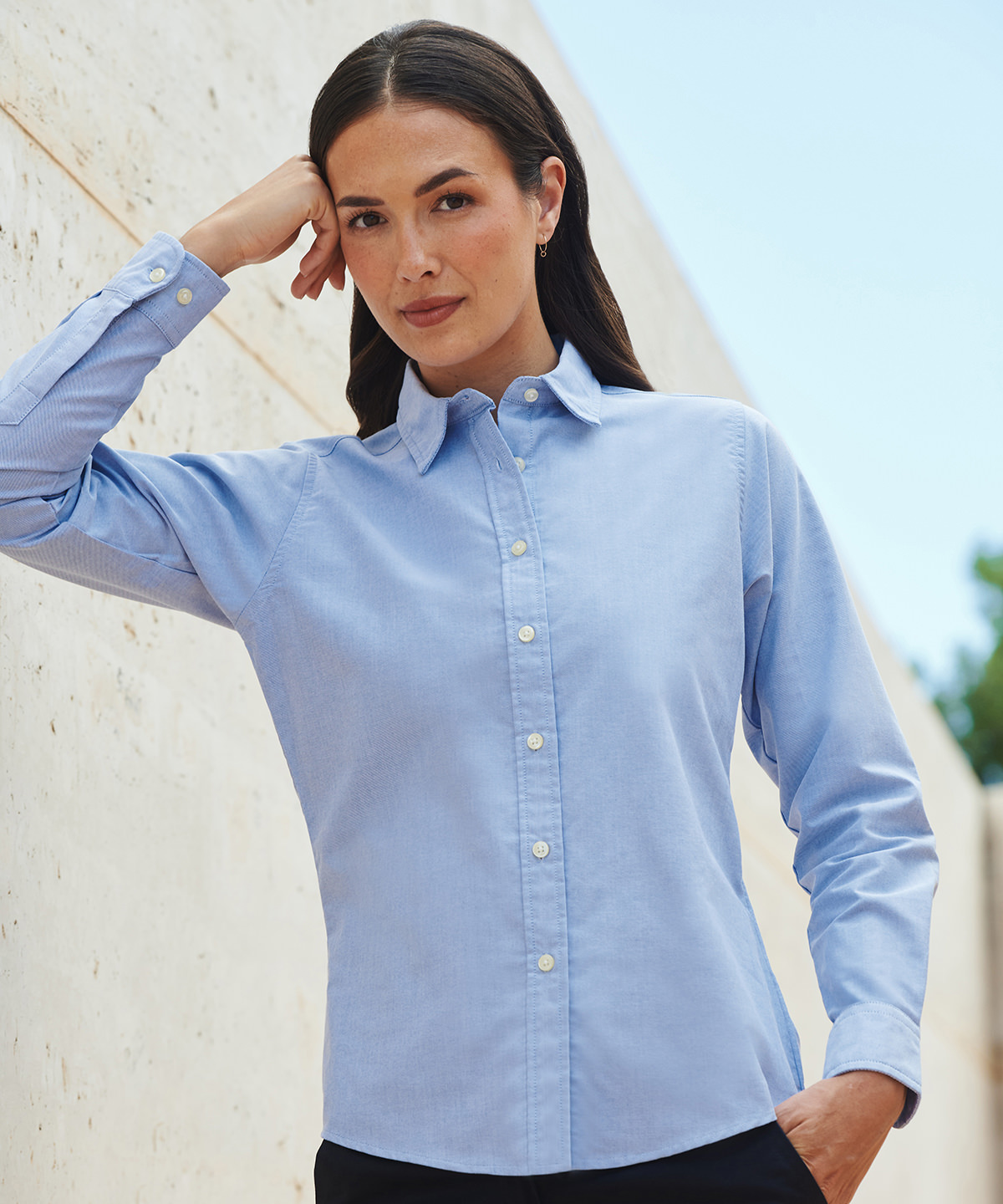 Women's classic long sleeve Oxford shirt 1 Women's classic long sleeve Oxford shirt