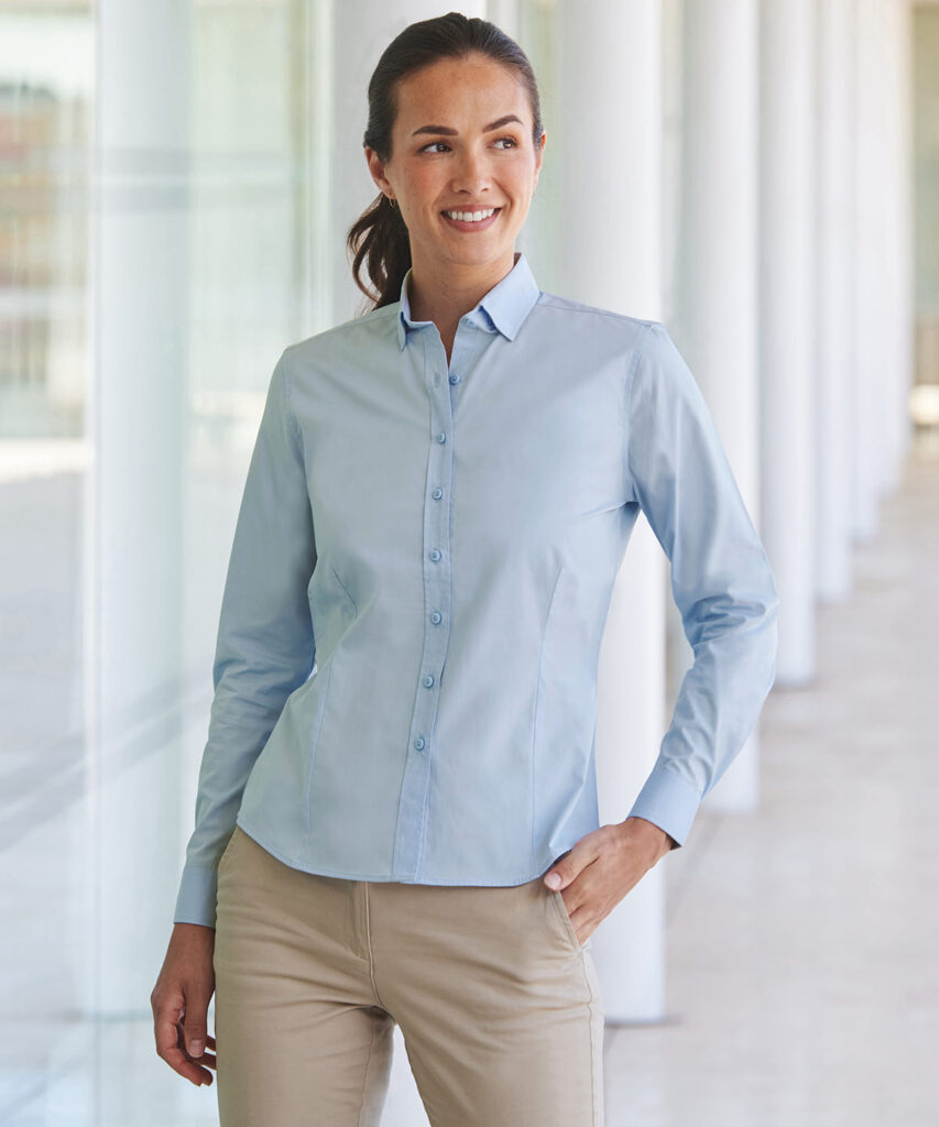 Womens long sleeve cotton-feel Coolplus® shirt