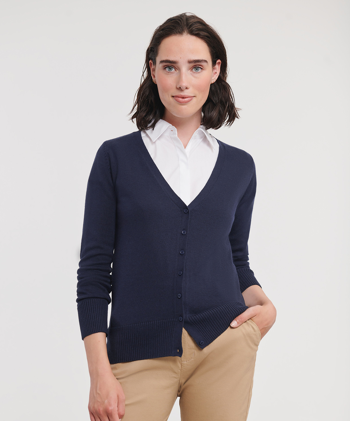 Women's v-neck knitted cardigan 1 Women's v-neck knitted cardigan