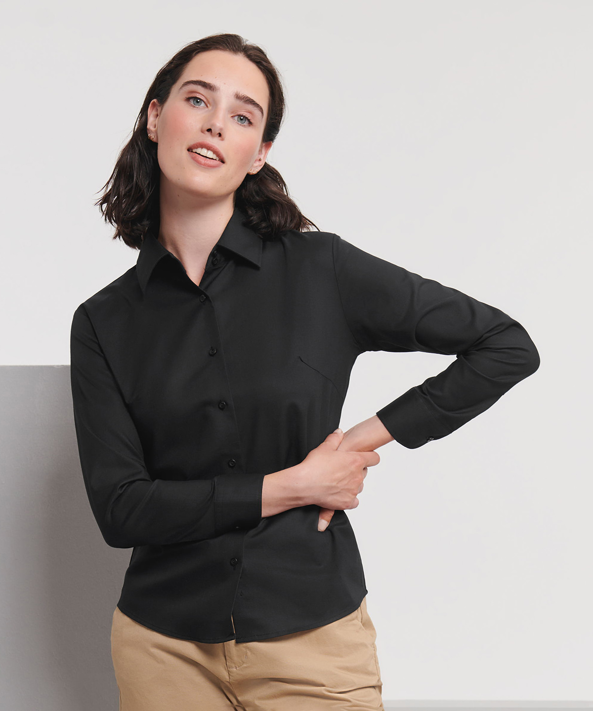 Women's long sleeve easycare Oxford shirt 1 Women's long sleeve easycare Oxford shirt