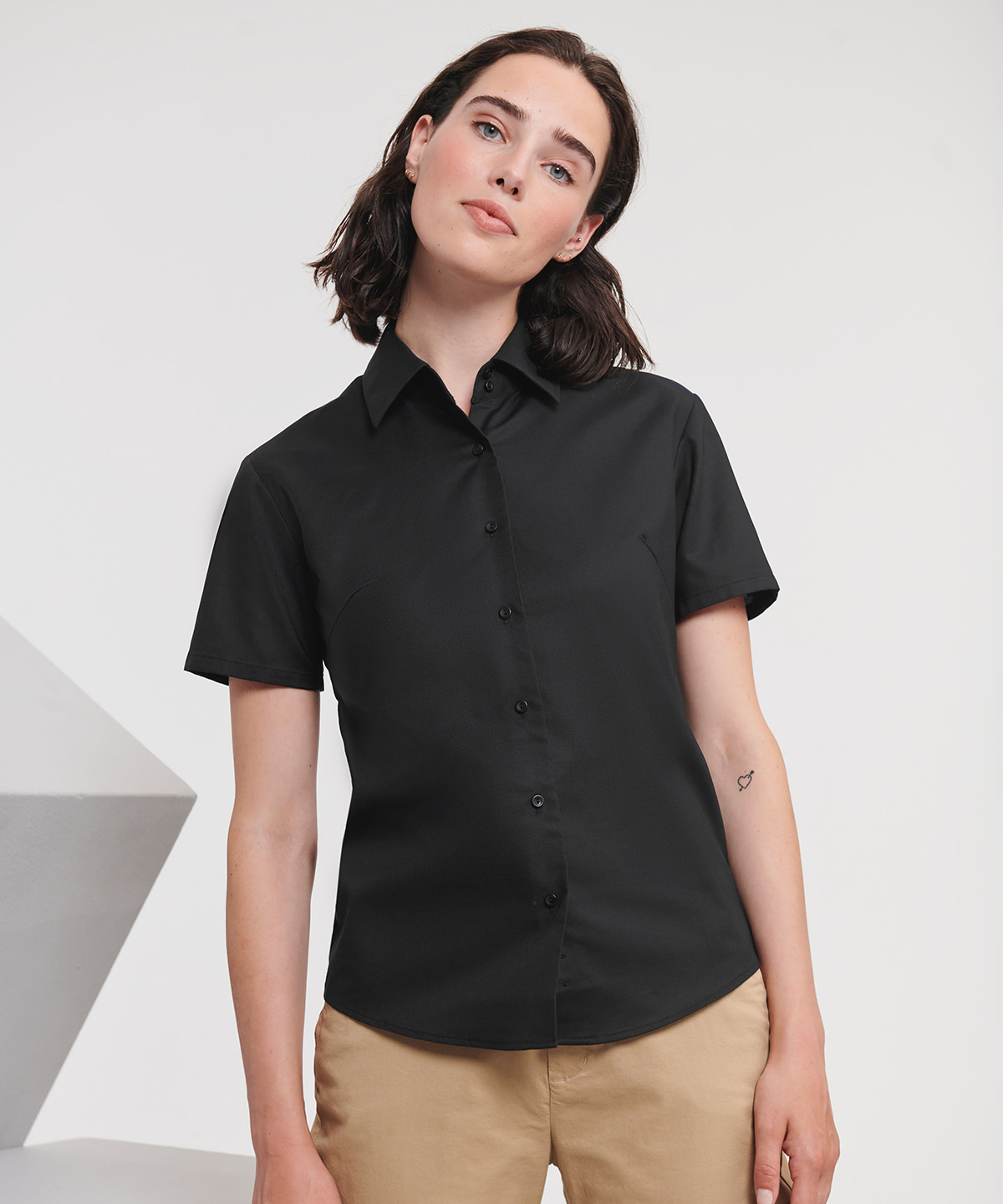 Women's short sleeve Oxford shirt 1 Women's short sleeve Oxford shirt