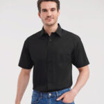 Short sleeve polycotton easycare poplin shirt