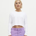 Women's long sleeve cropped T