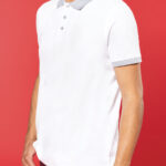 Two-tone piqué polo shirt