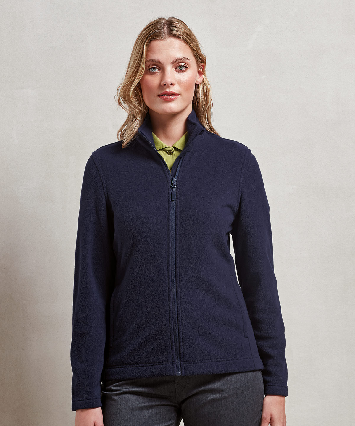 Womens Recyclight full-zip microfleece