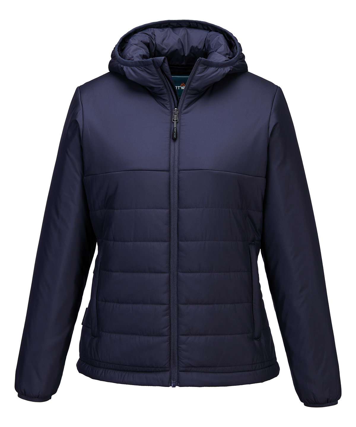 Womens professional hooded insulated baffle jacket (S613)
