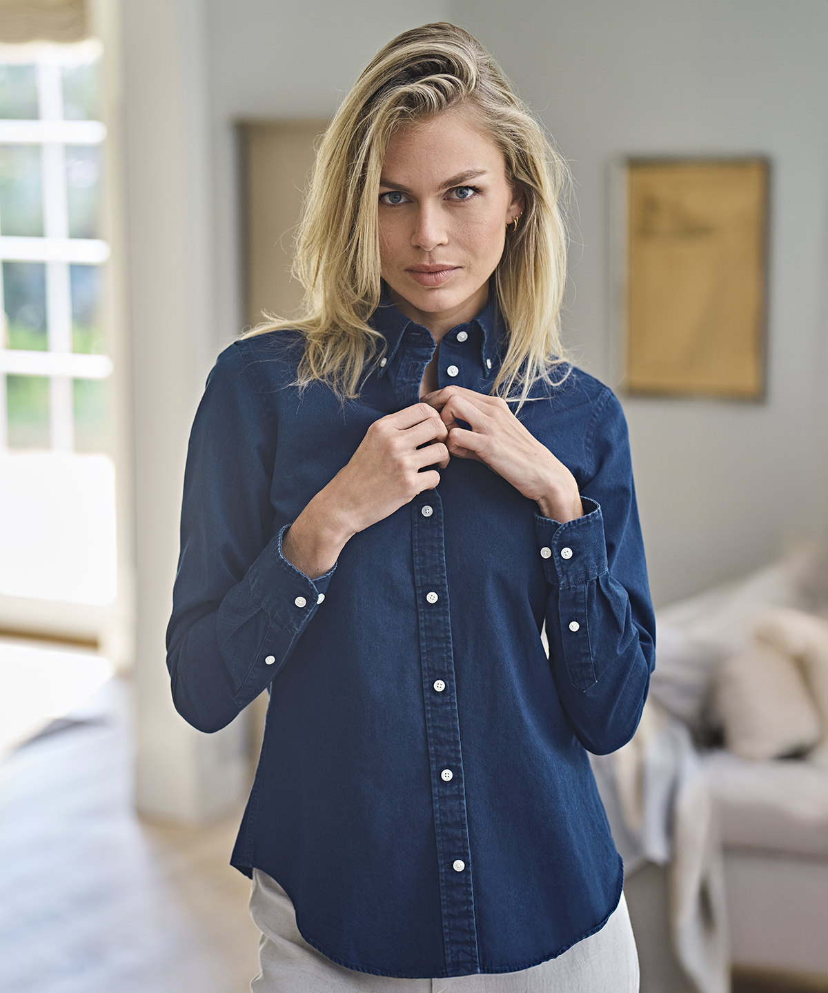 Womens casual twill shirt (4003)