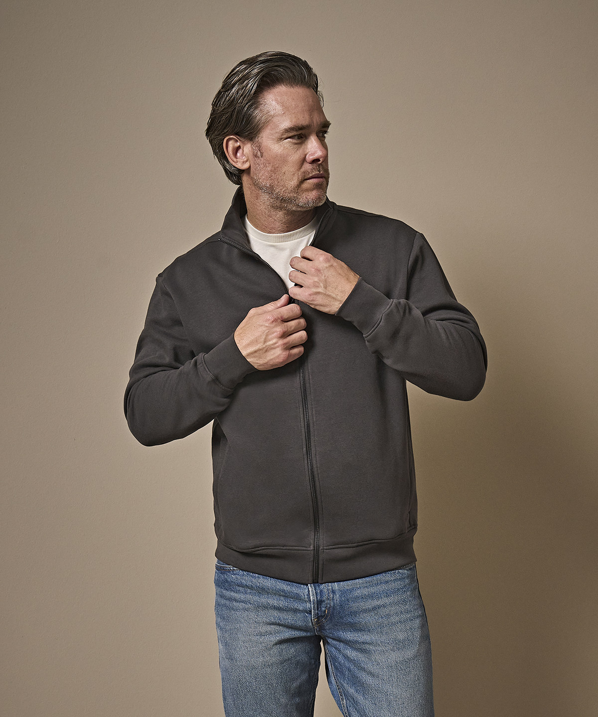 Full-zip sweat cardigan (5440)