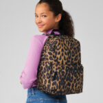 Leopard print mini backpack