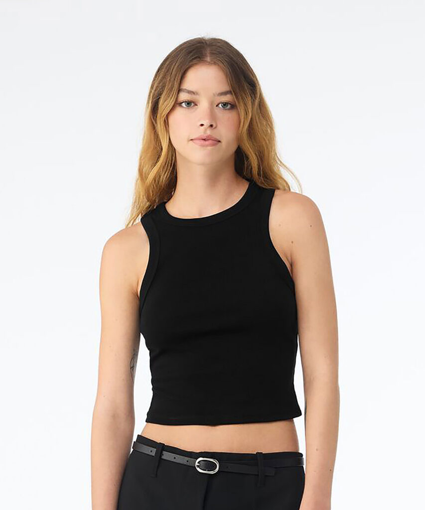 Women’s micro rib racer tank