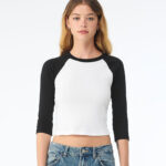 Women’s micro rib 3/4 raglan baby t-shirt
