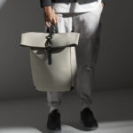 Matte PU rolltop backpack