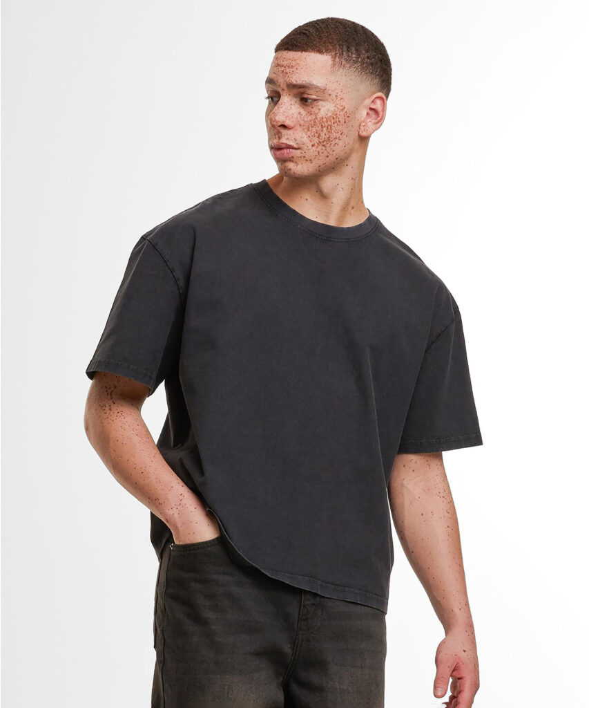 Vintage cropped heavy oversized tee