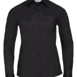 Women's long sleeve polycotton easycare poplin shirt