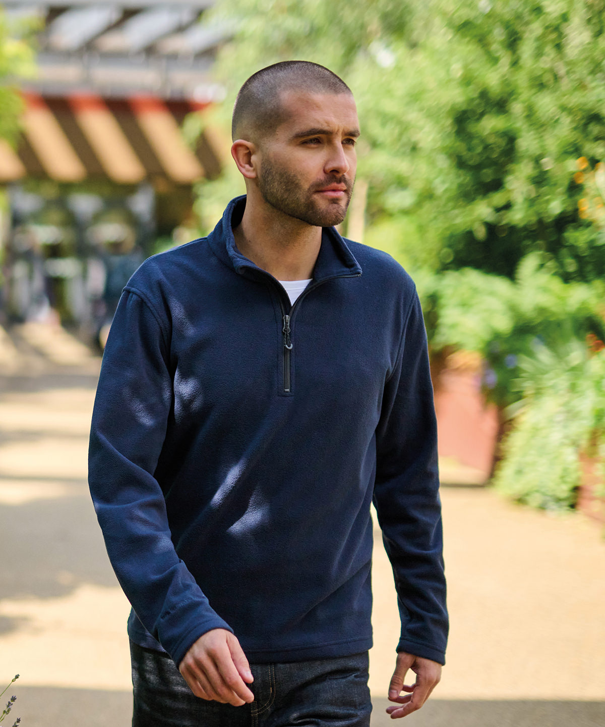 Honestly made recycled half zip fleece