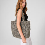 Leopard print canvas shopper