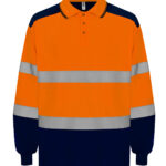 Hi-vis two-tone long sleeve polo (HVJ330)