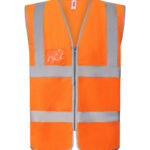 Hi-vis zip ID reflective border waistcoat (HVW103)